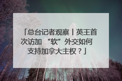 总台记者观察丨英王首次访加 “软”外交如何支持加拿大主权？