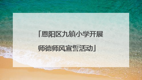 恩阳区九镇小学开展师德师风宣誓活动