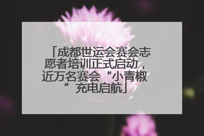 成都世运会赛会志愿者培训正式启动，近万名赛会“小青椒”充电启航