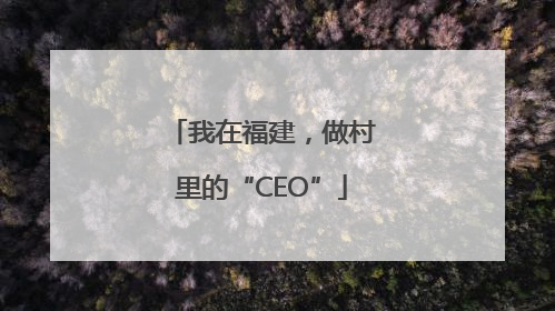 我在福建，做村里的“CEO”