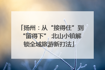 扬州：从“接得住”到“留得下” 北山小镇解锁全域旅游新打法