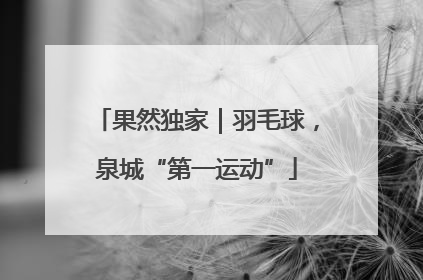 果然独家｜羽毛球，泉城“第一运动”