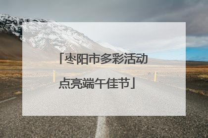 枣阳市多彩活动点亮端午佳节