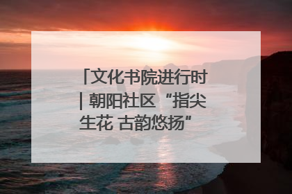 文化书院进行时｜朝阳社区“指尖生花 古韵悠扬”公益课堂开课了