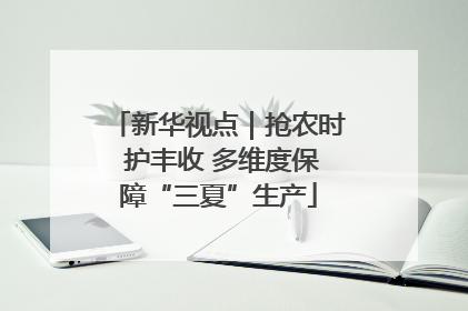 新华视点｜抢农时 护丰收 多维度保障“三夏”生产