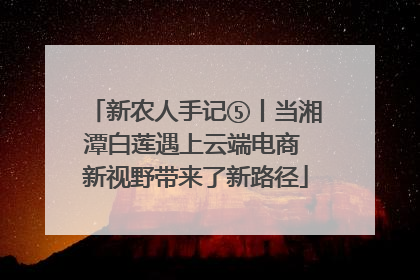 新农人手记⑤丨当湘潭白莲遇上云端电商 新视野带来了新路径