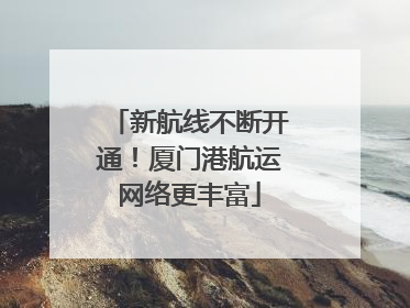 新航线不断开通！厦门港航运网络更丰富