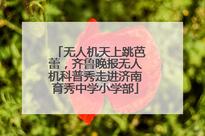 无人机天上跳芭蕾，齐鲁晚报无人机科普秀走进济南育秀中学小学部