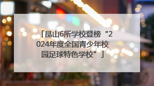 昆山6所学校登榜“2024年度全国青少年校园足球特色学校”