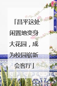 昌平这处闲置地变身大花园，成为校园崭新会客厅