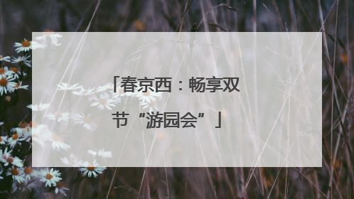 春京西：畅享双节“游园会”