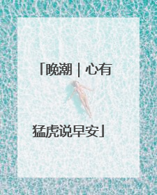 晚潮｜心有猛虎说早安