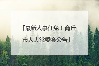 最新人事任免！商丘市人大常委会公告