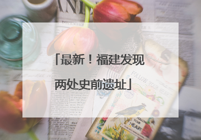 最新！福建发现两处史前遗址