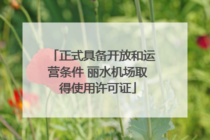 正式具备开放和运营条件 丽水机场取得使用许可证