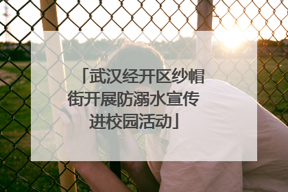 武汉经开区纱帽街开展防溺水宣传进校园活动