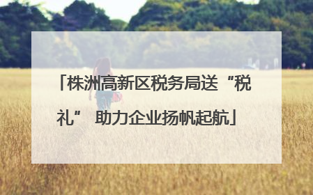 株洲高新区税务局送“税礼” 助力企业扬帆起航