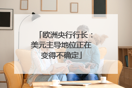 欧洲央行行长：美元主导地位正在变得不确定