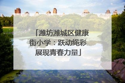 潍坊潍城区健康街小学：跃动绳彩展现青春力量