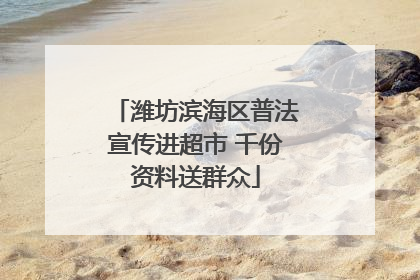 潍坊滨海区普法宣传进超市 千份资料送群众