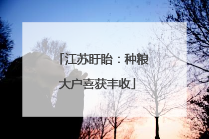 江苏盱眙：种粮大户喜获丰收