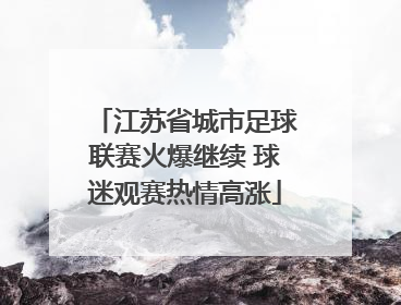 江苏省城市足球联赛火爆继续 球迷观赛热情高涨