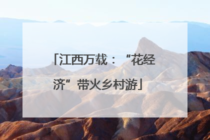 江西万载：“花经济”带火乡村游