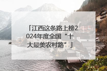 江西这条路上榜2024年度全国“十大最美农村路”