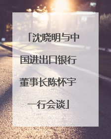 沈晓明与中国进出口银行董事长陈怀宇一行会谈