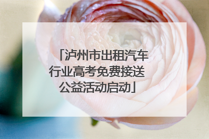 泸州市出租汽车行业高考免费接送公益活动启动