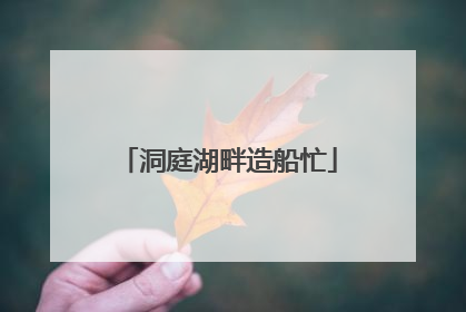 洞庭湖畔造船忙