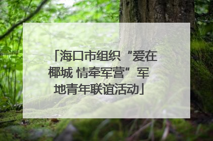 海口市组织“爱在椰城 情牵军营”军地青年联谊活动