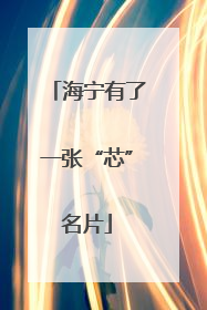海宁有了一张“芯”名片