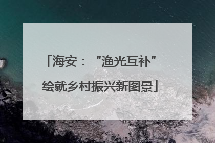 海安：“渔光互补” 绘就乡村振兴新图景