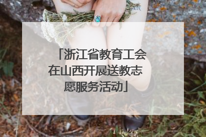 浙江省教育工会在山西开展送教志愿服务活动