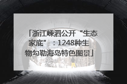 浙江嵊泗公开“生态家底”：1248种生物勾勒海岛特色图景