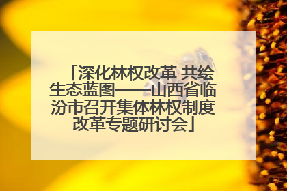 深化林权改革 共绘生态蓝图——山西省临汾市召开集体林权制度改革专题研讨会