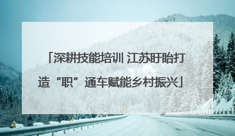 深耕技能培训 江苏盱眙打造“职”通车赋能乡村振兴
