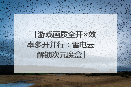 游戏画质全开×效率多开并行：雷电云解锁次元魔盒