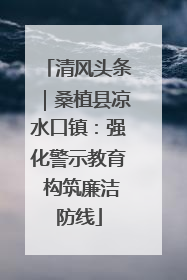 清风头条｜桑植县凉水口镇：强化警示教育 构筑廉洁防线