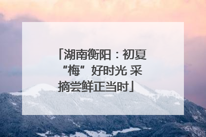 湖南衡阳：初夏“梅”好时光 采摘尝鲜正当时