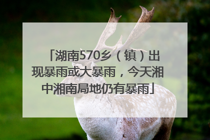 湖南570乡（镇）出现暴雨或大暴雨，今天湘中湘南局地仍有暴雨