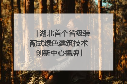湖北首个省级装配式绿色建筑技术创新中心揭牌
