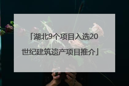 湖北9个项目入选20世纪建筑遗产项目推介