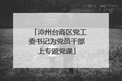 漳州台商区党工委书记为党员干部上专题党课