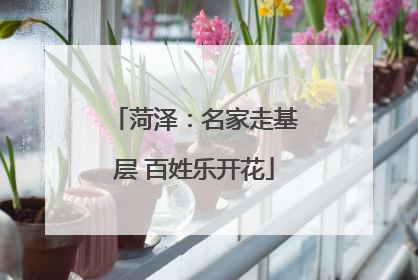 菏泽：名家走基层 百姓乐开花