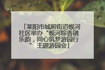 莱阳市城厢街道蚬河社区举办“蚬河粽香融乐韵，同心筑梦游园行” 主题游园会