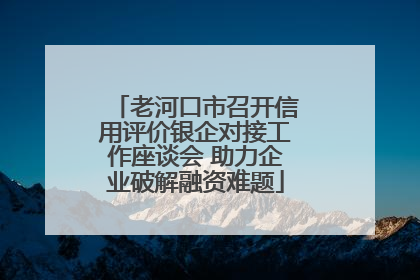 老河口市召开信用评价银企对接工作座谈会 助力企业破解融资难题