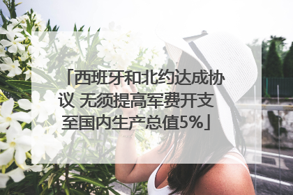 西班牙和北约达成协议 无须提高军费开支至国内生产总值5%