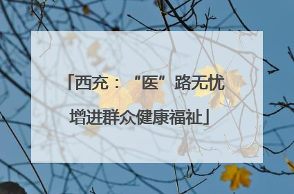 西充：“医”路无忧 增进群众健康福祉